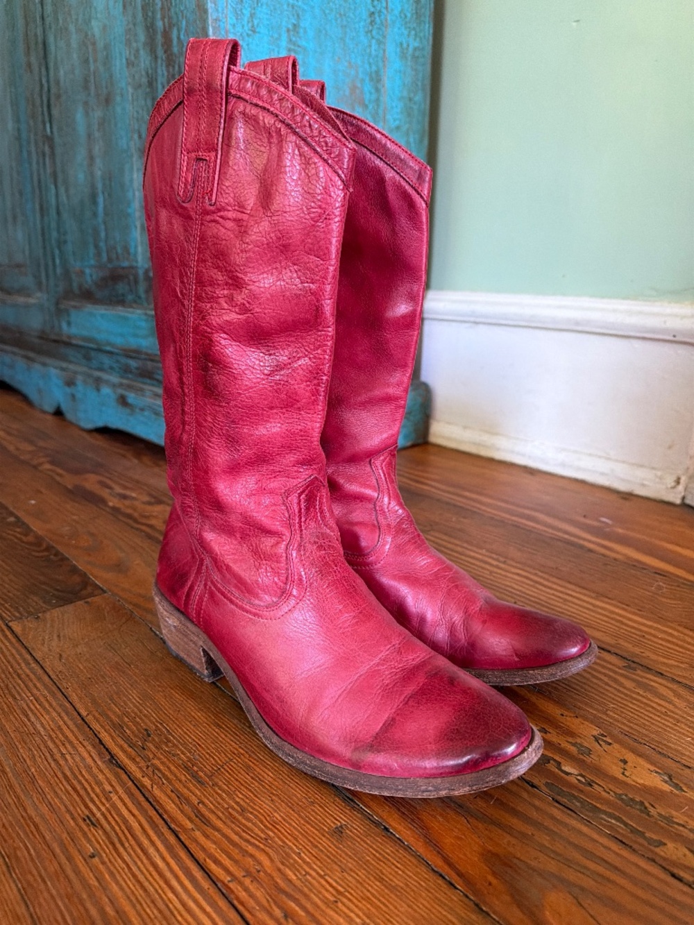 Red Frye Boots